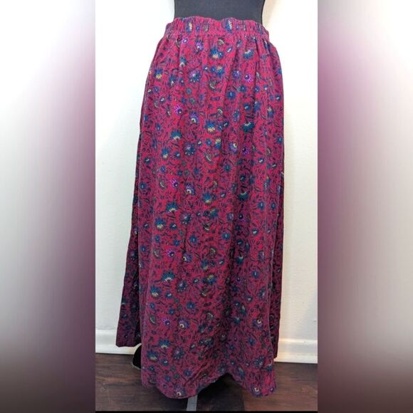 VTG Maggie Lawrence Cottagecore Prairiecore Garden Girl Boho Button Skirt LG - Picture 6 of 9